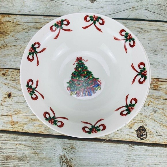 Gibson CHRISTMAS RADIANCE Cereal Bowls Set 4 - Picture 3 of 8